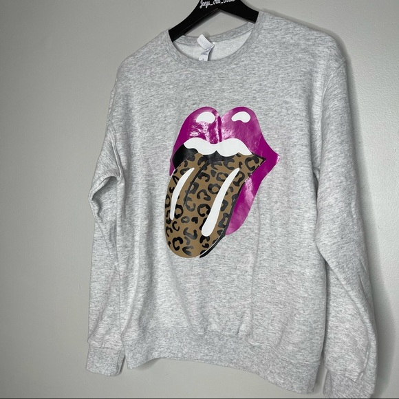 Pink lips leopard tongue the rolling stones shirt - Picture 7 of 10